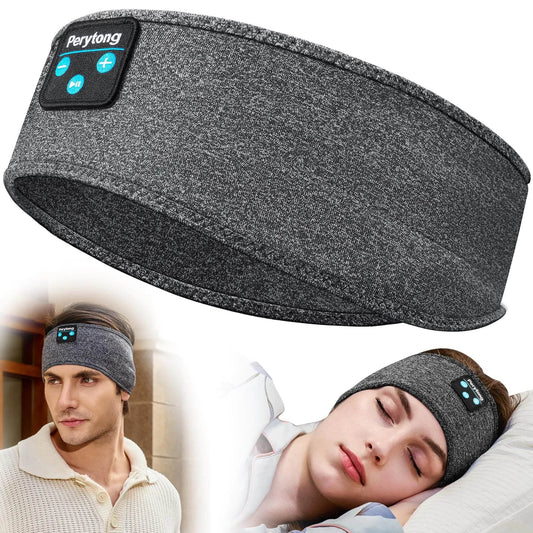 Perytong Sleeping Headphones Bluetooth Headband Soft Long Time Play Sleeping Headsets with Built in Speakers Perfect for WorkoutRunningYogaTravel Darkgray - ShopSphere
